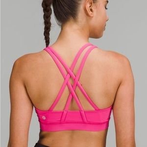 lululemon energy bra, sonic pink